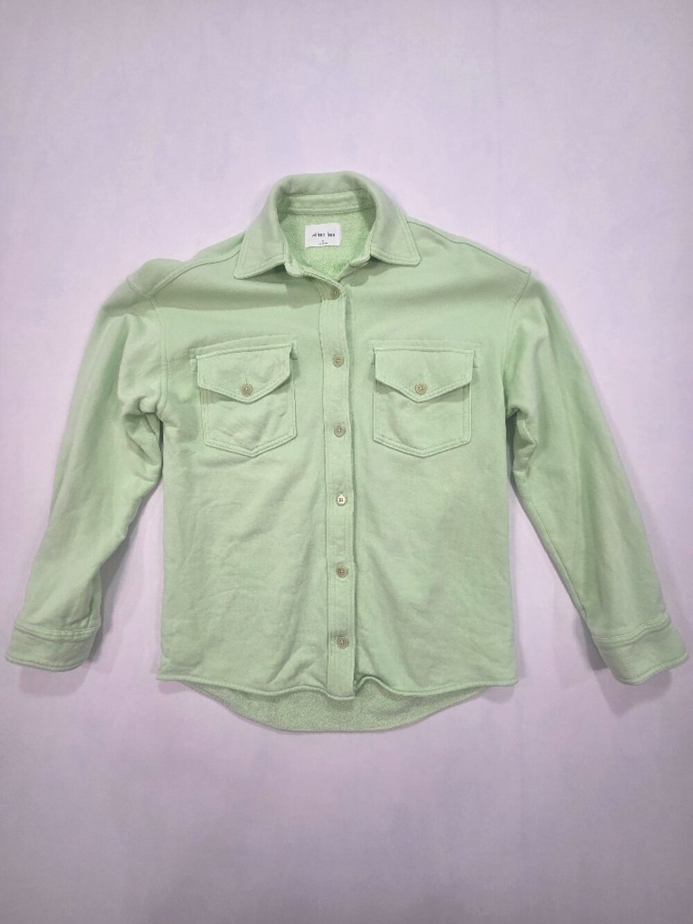 Wilfred Free Sage Green Organic Cotton Shacket Button-Up XS